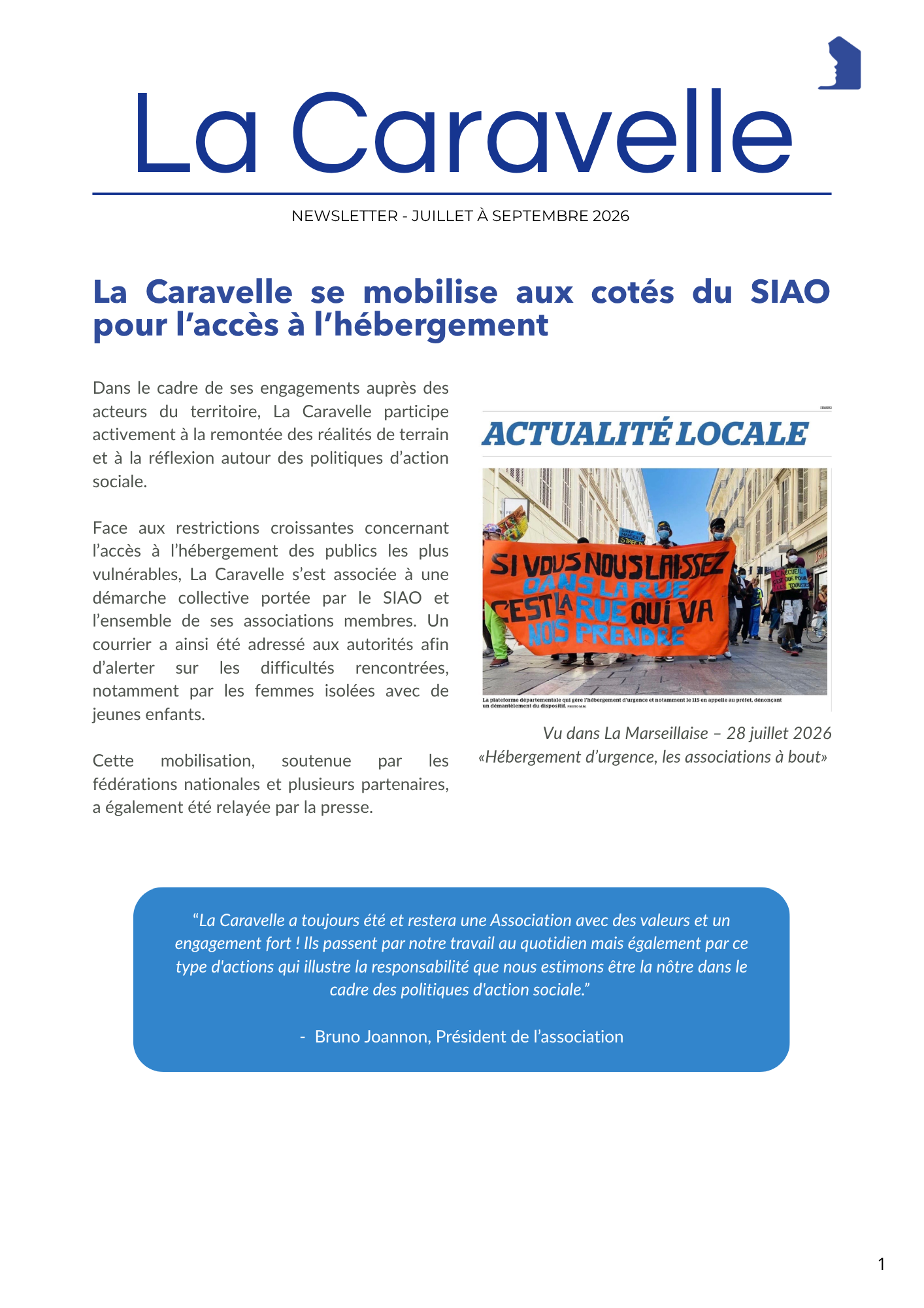 Newsletter Septembre 2026